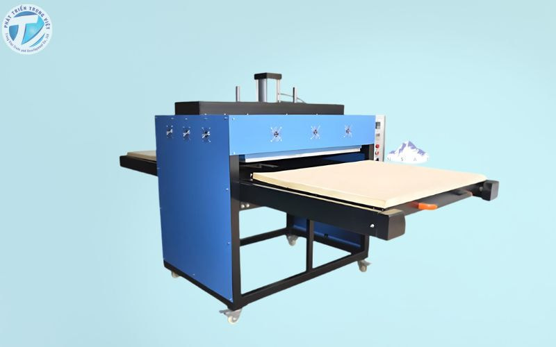 Máy ép nhiệt hoạt động dựa trên nguyên lý sử dụng nhiệt và lực ép